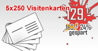 Angebot 5x250 Visitenkarten