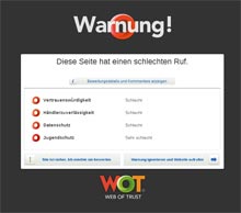 web-of-Trust Warnung