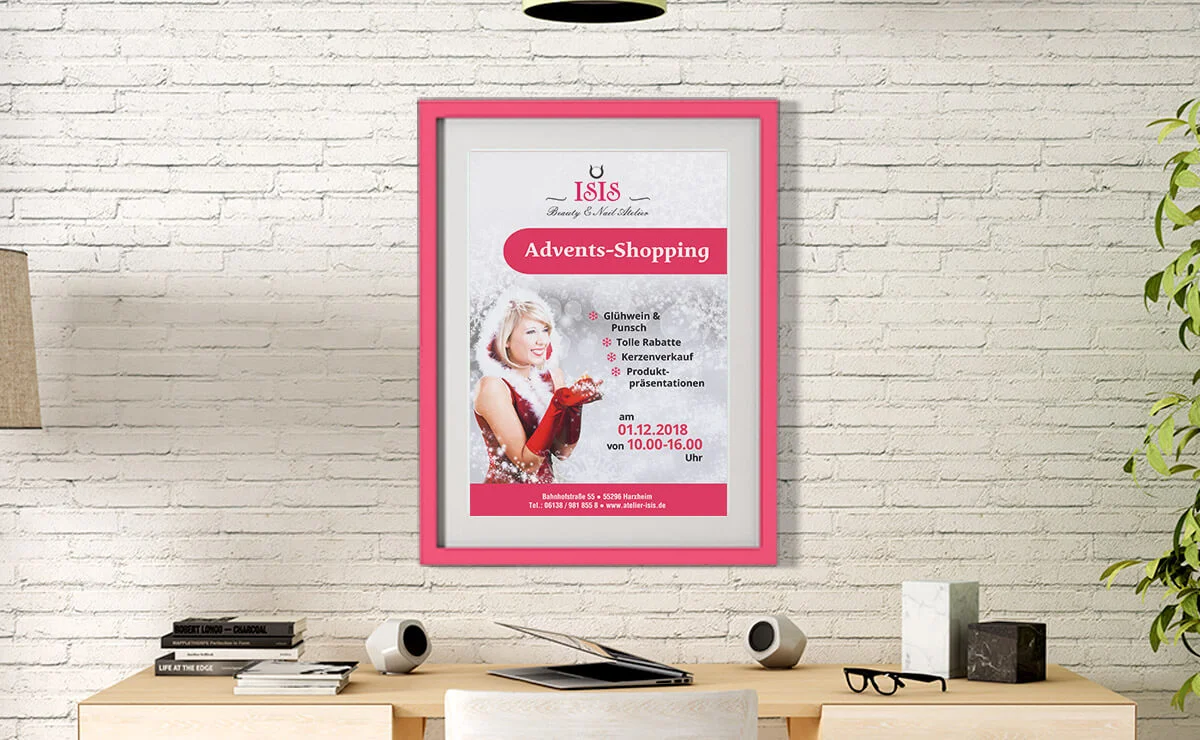 poster – adventsshopping – kosmetikstudio