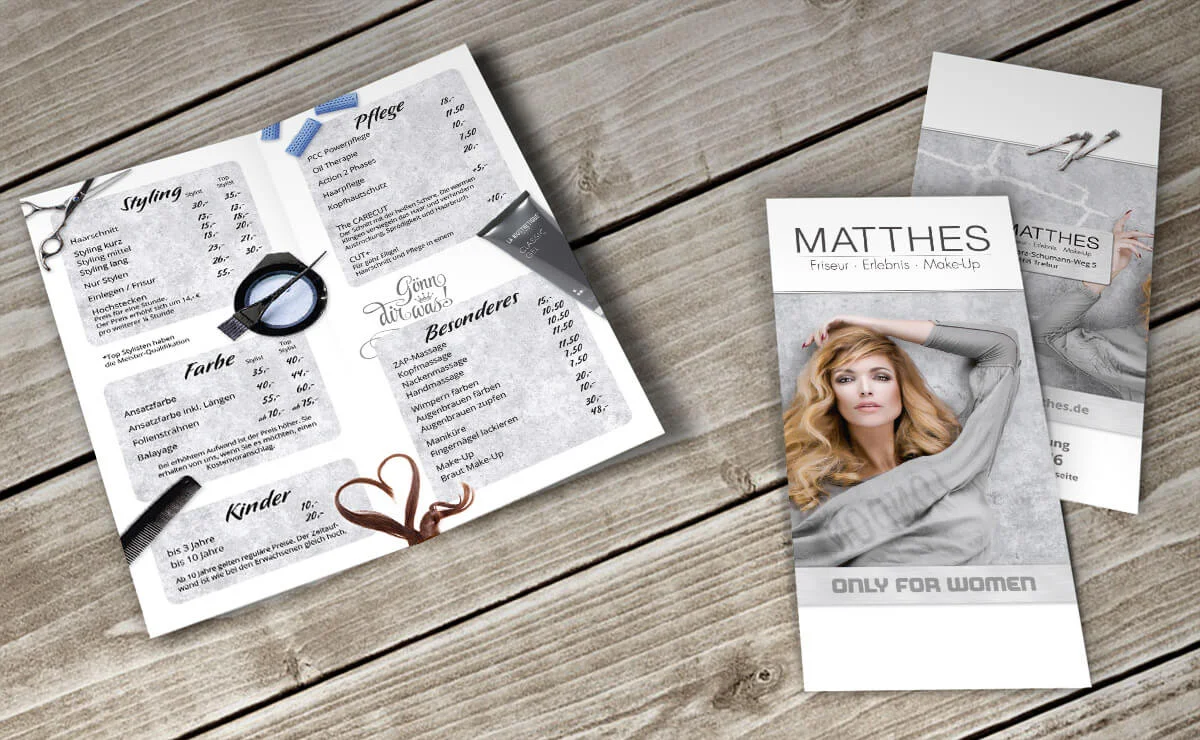 faltflyer – friseur matthes – only4women