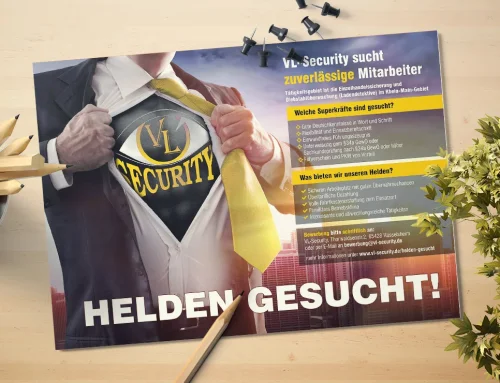 Flyer Mitarbeitersuche Security Rüsselsheim