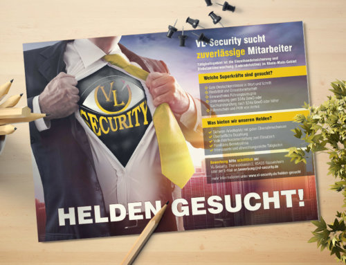Flyer Mitarbeitersuche Security Rüsselsheim